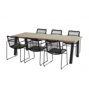 Elba dining set with Derby table 240x95cm