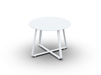 Elko Side Table Alu White Mat D60