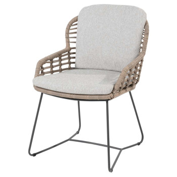 Lugano dining chair pure with 2 cushions