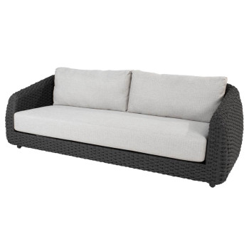 Saint-Tropez living bench 3 seater anthracite with 3 cushions
