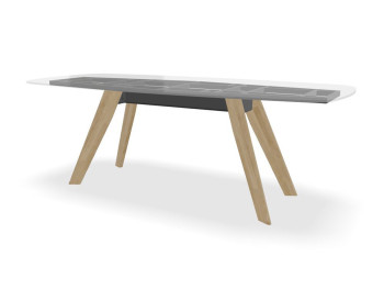 Montana table base barrel teak 2175 x 830 mm