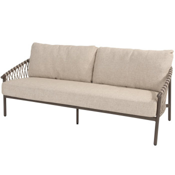 Allora living bench 3 seater terre with 3 cushions