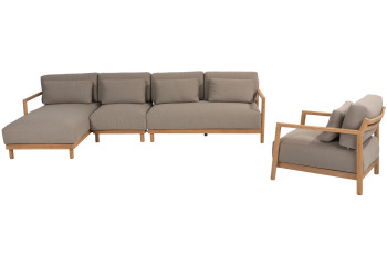 Marie chaise-loungeset met center en loungestoel