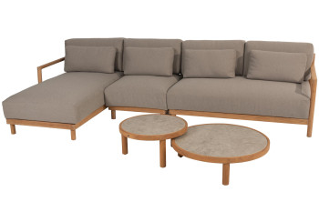 Marie chaise-loungeset met Finn coffeetables