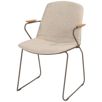 Veneto stacking chair terre with cushion