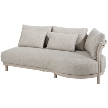Mykonos cuddle bench 3 seater left latte with 6 cushions