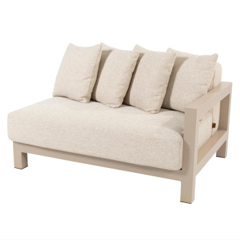 Raffinato living bench 1.5 seater left latte with 6 cushions