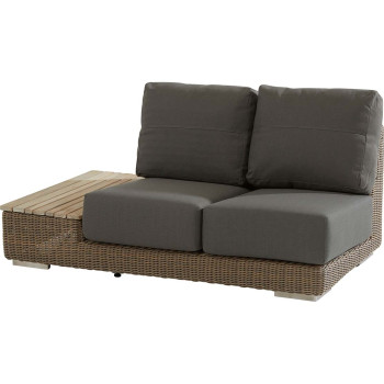 Kingston modular 2 seater right island teak with 4 cushions