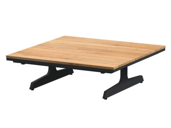 Endless multi concept Anthracite coffee table teak 95 x 95 x 30 cm