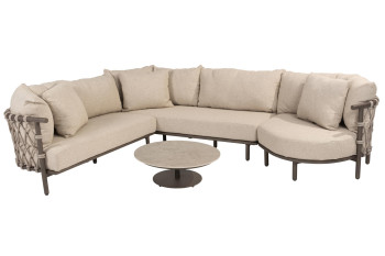 Ezra hoek-loungeset met Boaz coffeetable