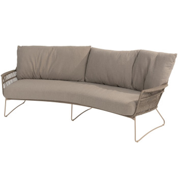 Botanic organic living bench 3 seater latte with 3 cushions