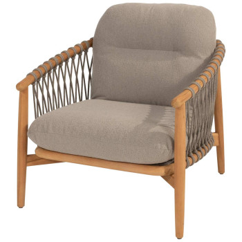 Nora living chair natural teak with complete cushion set
