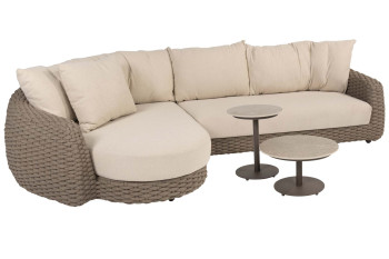 Maxime chaise-loungeset met Boaz coffeetables