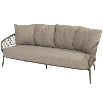 Jura living bench 3 seater olive with 3 cushions