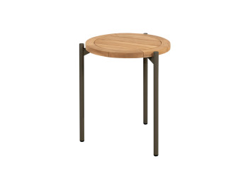 Yoga side table terre Natural teak 45 cm (H55) 