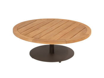 Volta natural teak coffee table central leg terre 80 X 30 cm