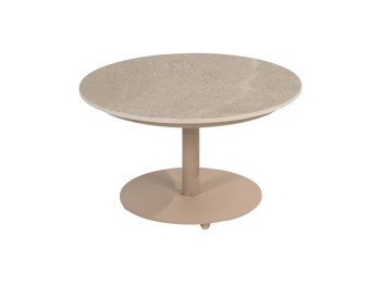 Boaz coffee table ceramic central leg latte 60 X 35 cm