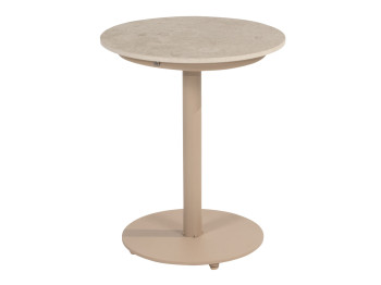 Boaz side table ceramic central leg latte 45 X 55 cm