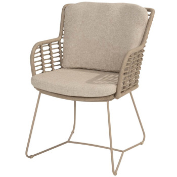 Fabrice dining chair latte with 2 cushions