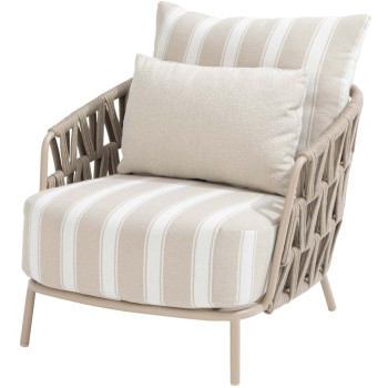 Beverly living chair latte with 3 cushions