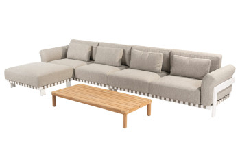 Paloma modular 4 seater bench with Island and Finn coffeetable