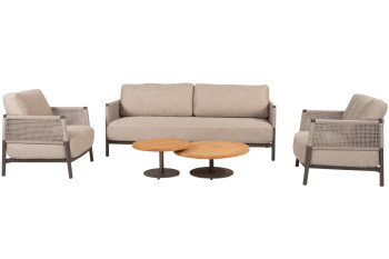 Savanne stoel-bank loungeset met Volta salontafels