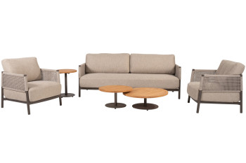 Savanne stoel-bank loungeset met Volta salon en sidetable