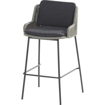 Sierra Bar chair Silver Grey with 2 cushions