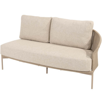 Florence 2 seater bench left arm latte with 3 cushions