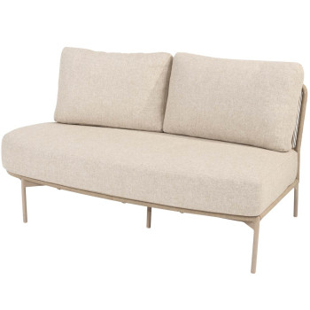 Florence 2 seater bench right open end with 3 cushions