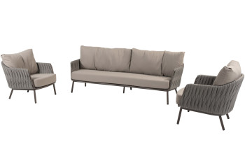 Cannes loungeset terre bench and 2x living chair