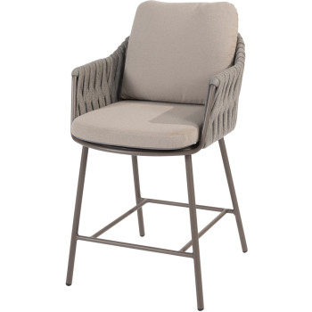 Cannes high dining chair terre with 2 cushions