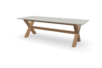 Rechthoekige Dekton Sabbia tafel Kruispoot Guariuba