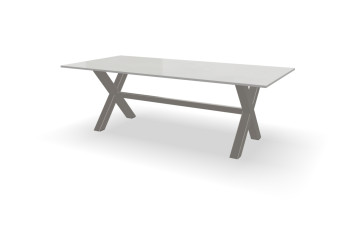 Rechthoekige Dekton Helena tafel Kruispoot RVS