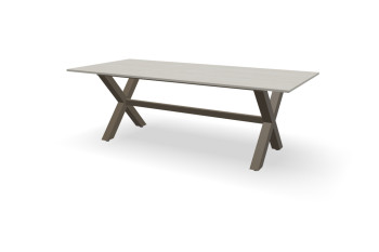 Rechthoekige Dekton Marmorio tafel Kruispoot