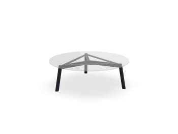 Ronda Side table frame alu charc for Ø 900 mm