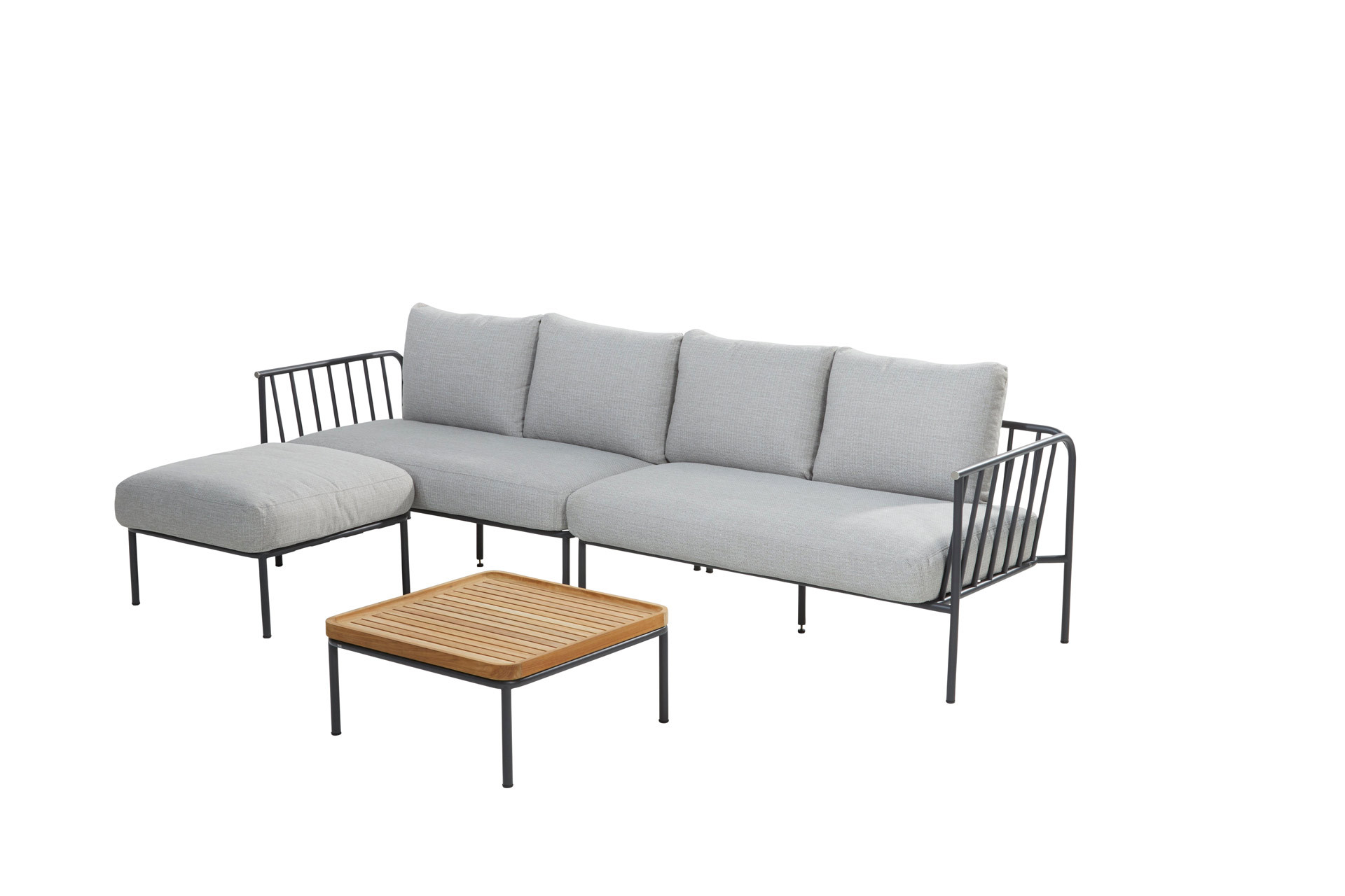 Figaro modular 4-seater bench with island and coffeetable