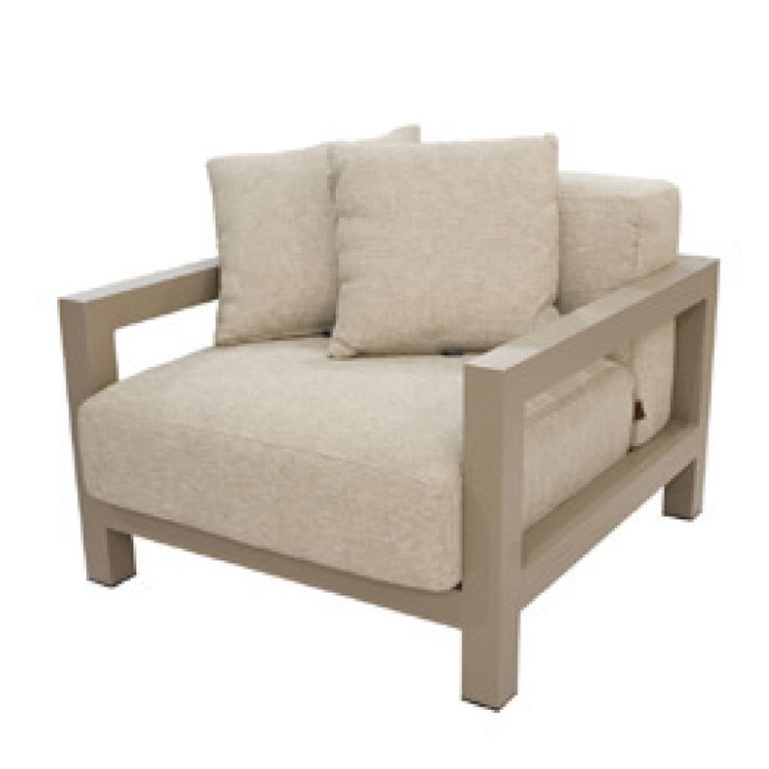 Raffinato living chair latte with 4 cushions