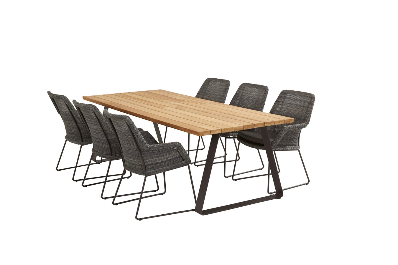 Samoa dining charcoal with Basso table