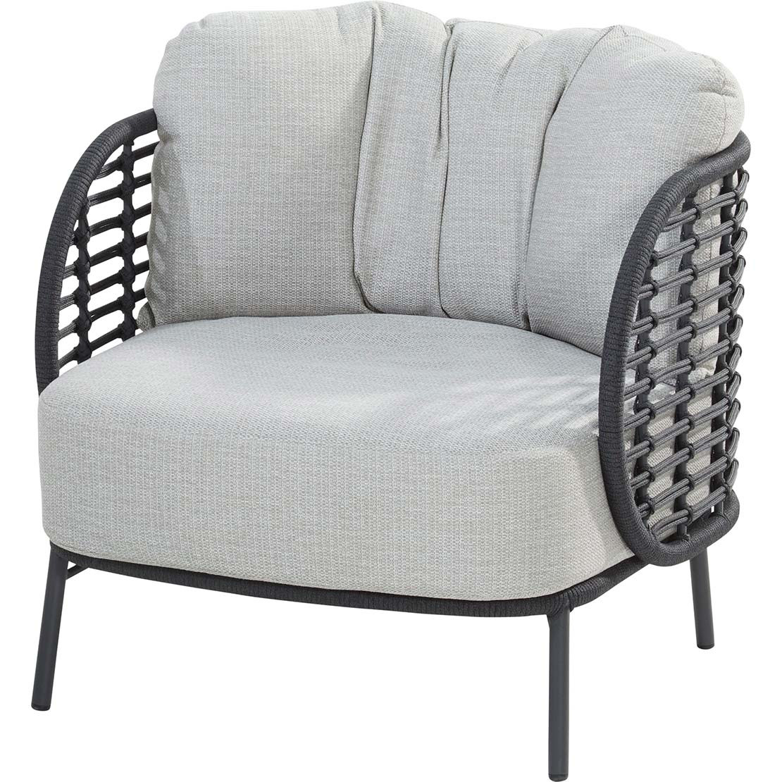 Fabrice living chair Anthracite with 2 cushions