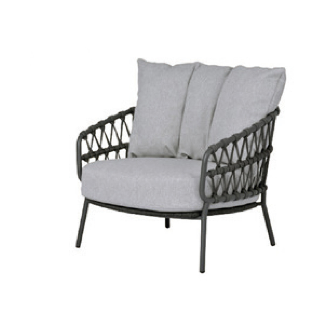 Calpi living chair anthracite with 2 cushions
