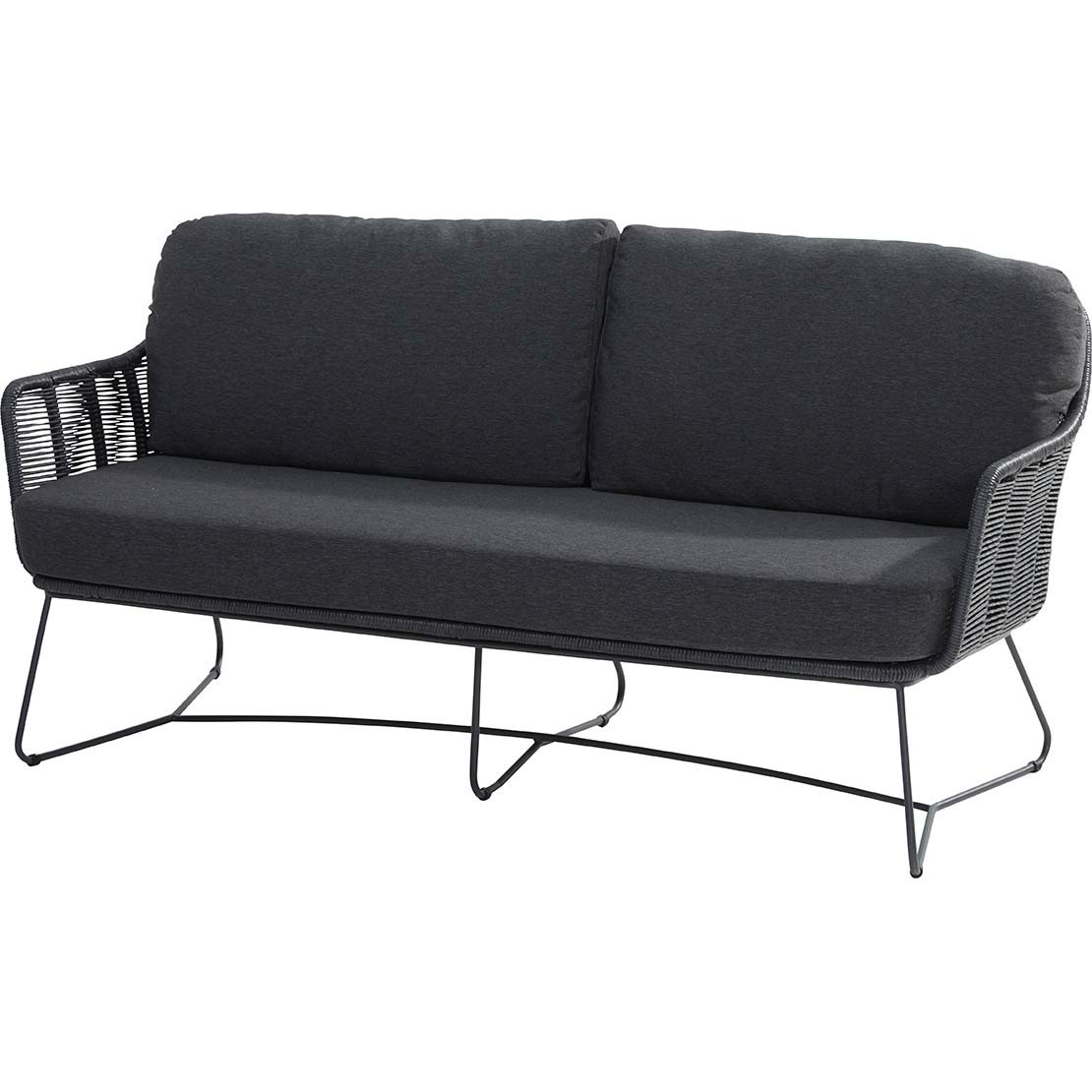 Belmond living bench anthracite 2.5 seaters with 3 cushions