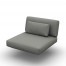 Lounge Cushion Seat + Back + Deco Single Exteria Nature