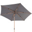 Azzurro 300 cm round Woodlook frame Charcoal