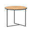 Strada side table Natural teak round 55 cm Alu legs (H45)