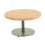 Volta natural teak coffee table central leg olive 60 X 35 cm