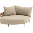 Biarritz chaise lounge right arm amber with 2 cushions and pillow
