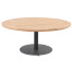 Saba teak anthracite low dining tafel round 160 cm