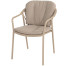 Manitoba stacking dining chair latte with 2 cushions