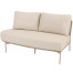 Florence 2 seater bench right open end with 3 cushions